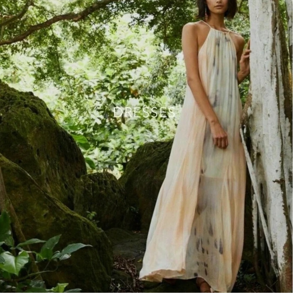 YoungāFabulous & Broke Elie Trapeze in Buttercup Picnic Wash Maxi Dress Size L